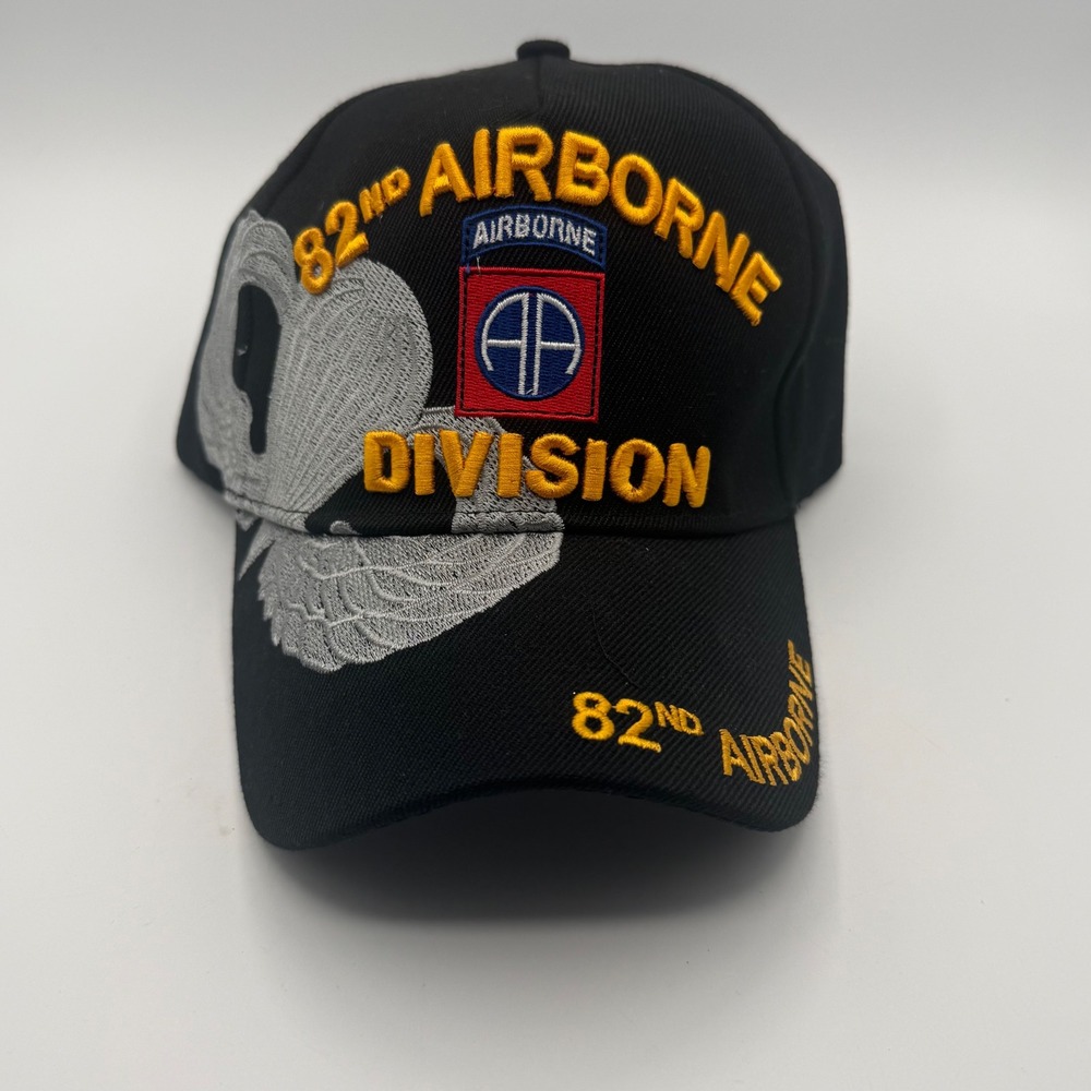 Sports Headwear Hat 82nd Airborne Mens OSFM Black Excellent Military Cap